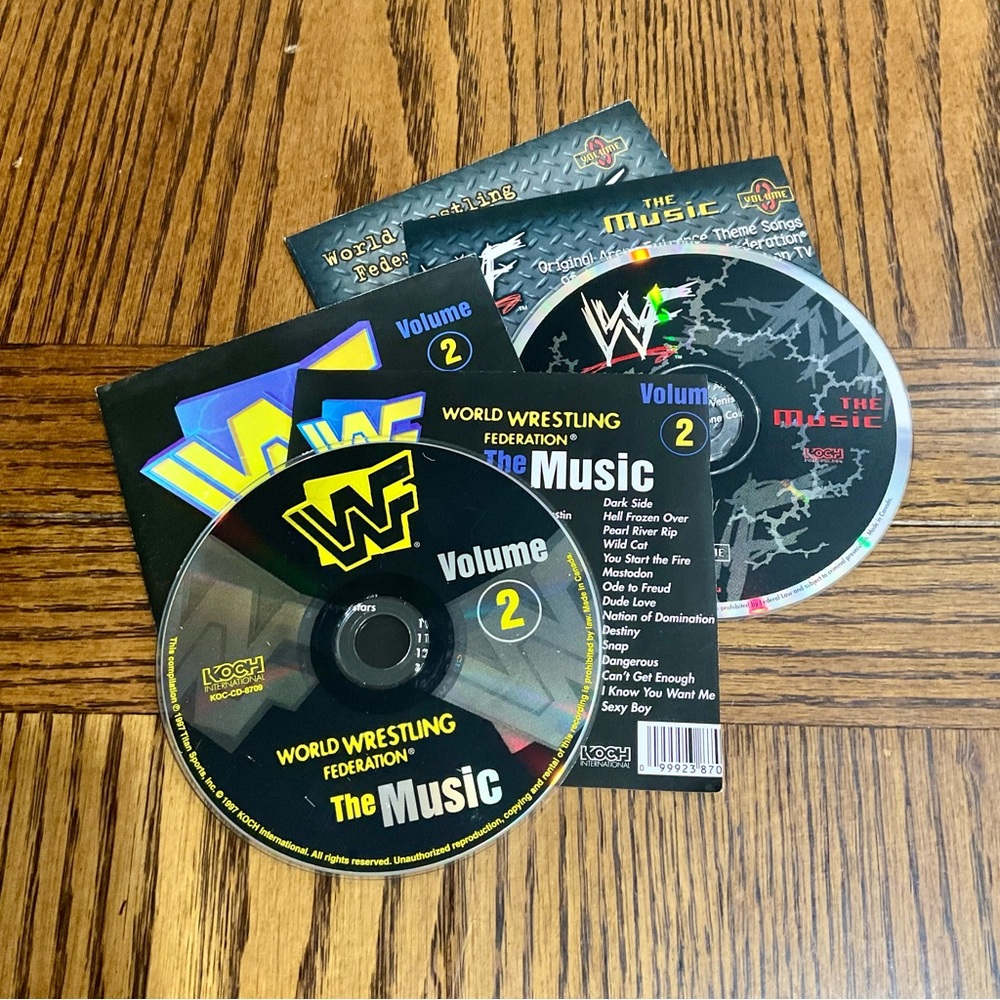 WWF The Music Video 2 & 3 CDs 💿 wrestling music